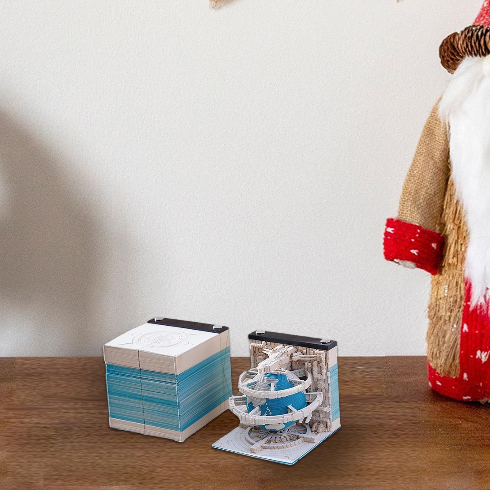 3D Notizblock, 3D Kalenderblock | Kreativer Notizblock Kalender Tischkalender Modell Erde | Robuste und glatte Haftnotizen für Geburtstag, Neujahr, Weihnachten, Ostern