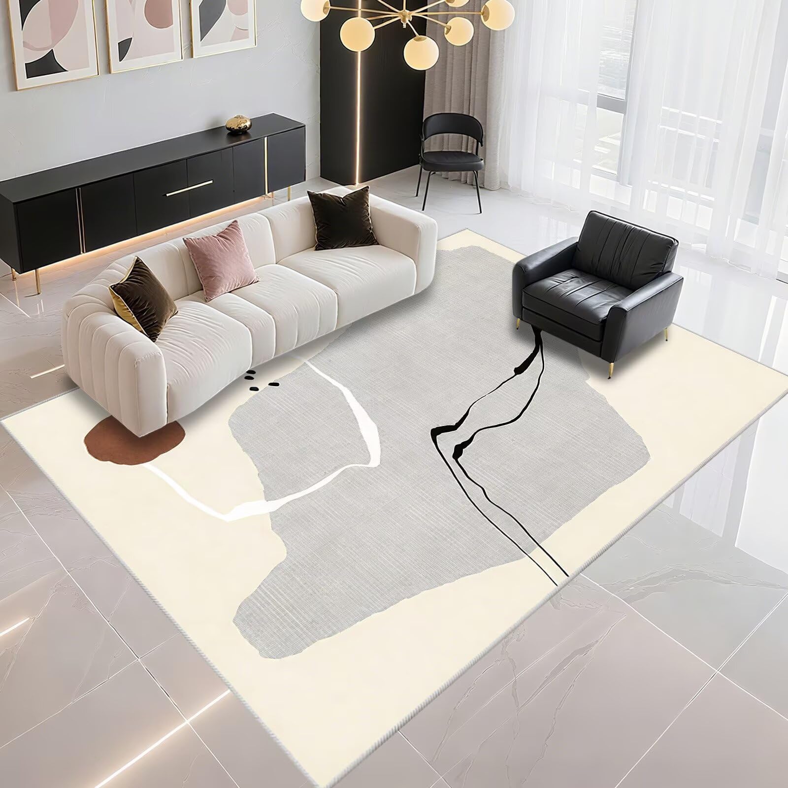 Tapis chaise de bureau waterproof anti-rayures 170x240cm pour sols abîmés