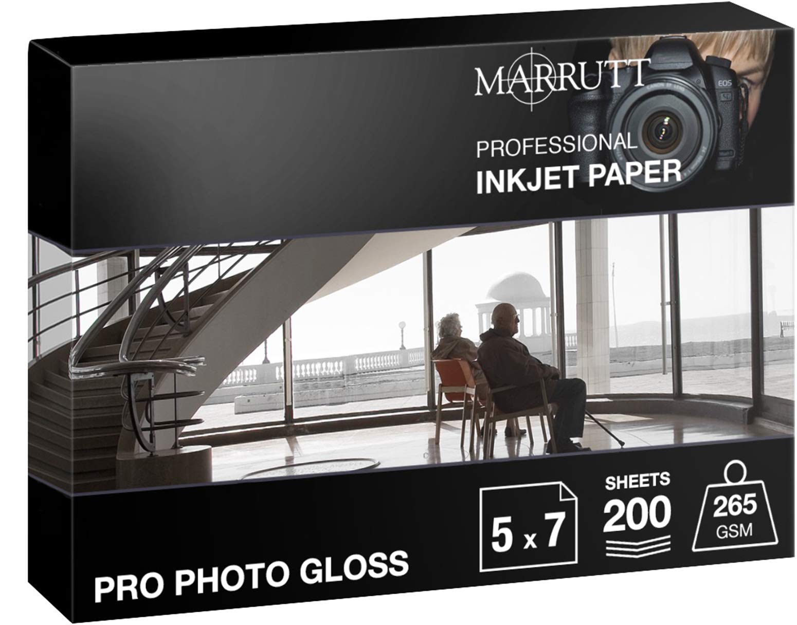 Marrutt 265gsm Pro Photo Gloss Inkjet Paper: 5" x 7" - 200 Sheets