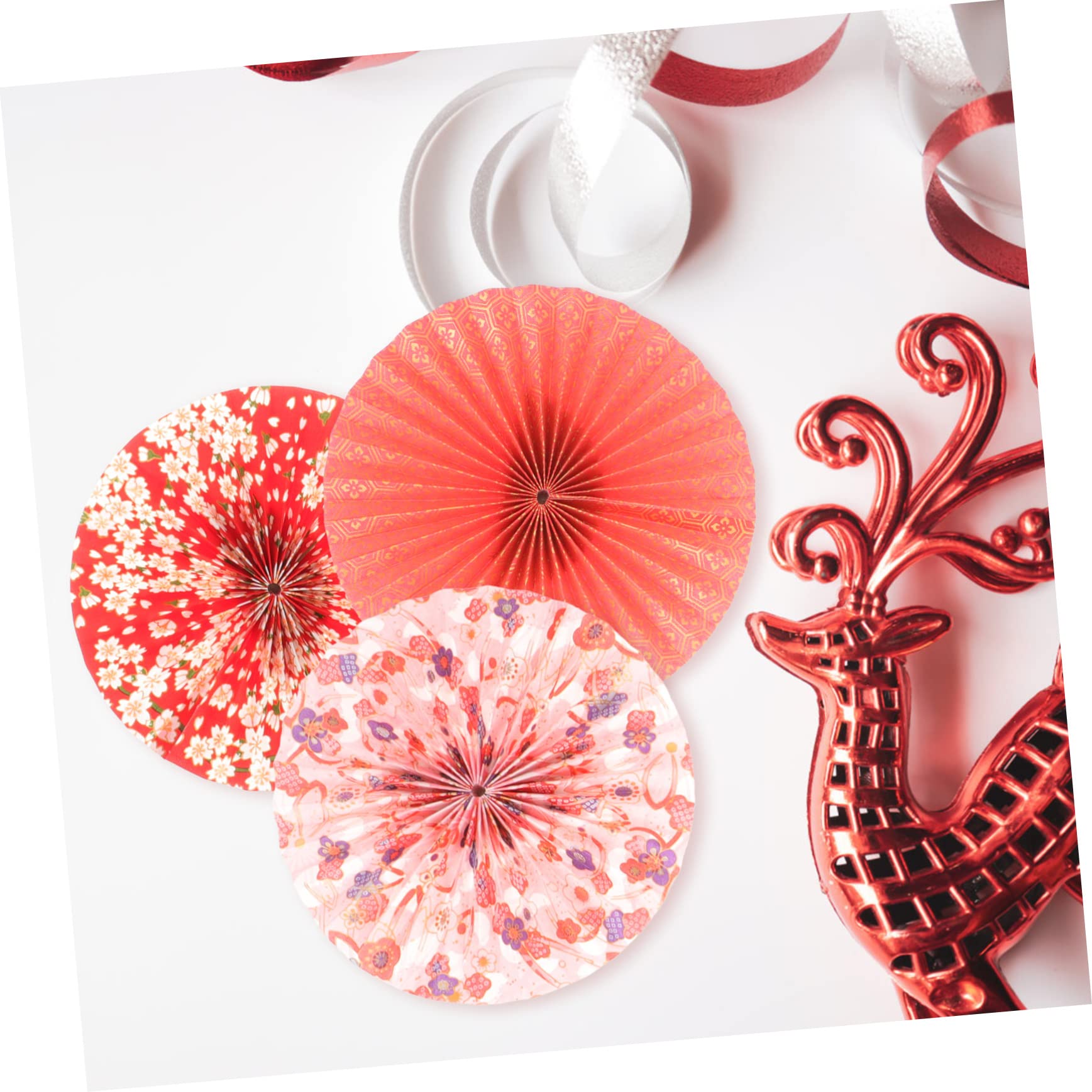 TOPBATHY 20 STK Fächerblume Aus Japanischem Papier Papierfans Für Die Neujahrsparty Pom-poms-Blumen Aus fächer Für Festivalparty Festliche fächer Freunde Zen
