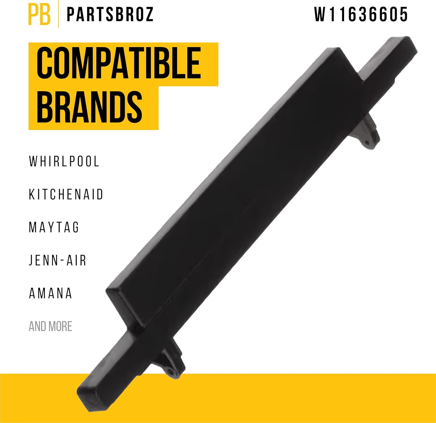 PartsBroz W11636605 Pedal Foot - Compatible with Whirlpool KitchenAid Maytag Jenn-Air - Replaces AP7204759 WP9871989B W11304291 9871989B PS16763328 Ultra Durable Replacement Repair Parts Heavy-Duty