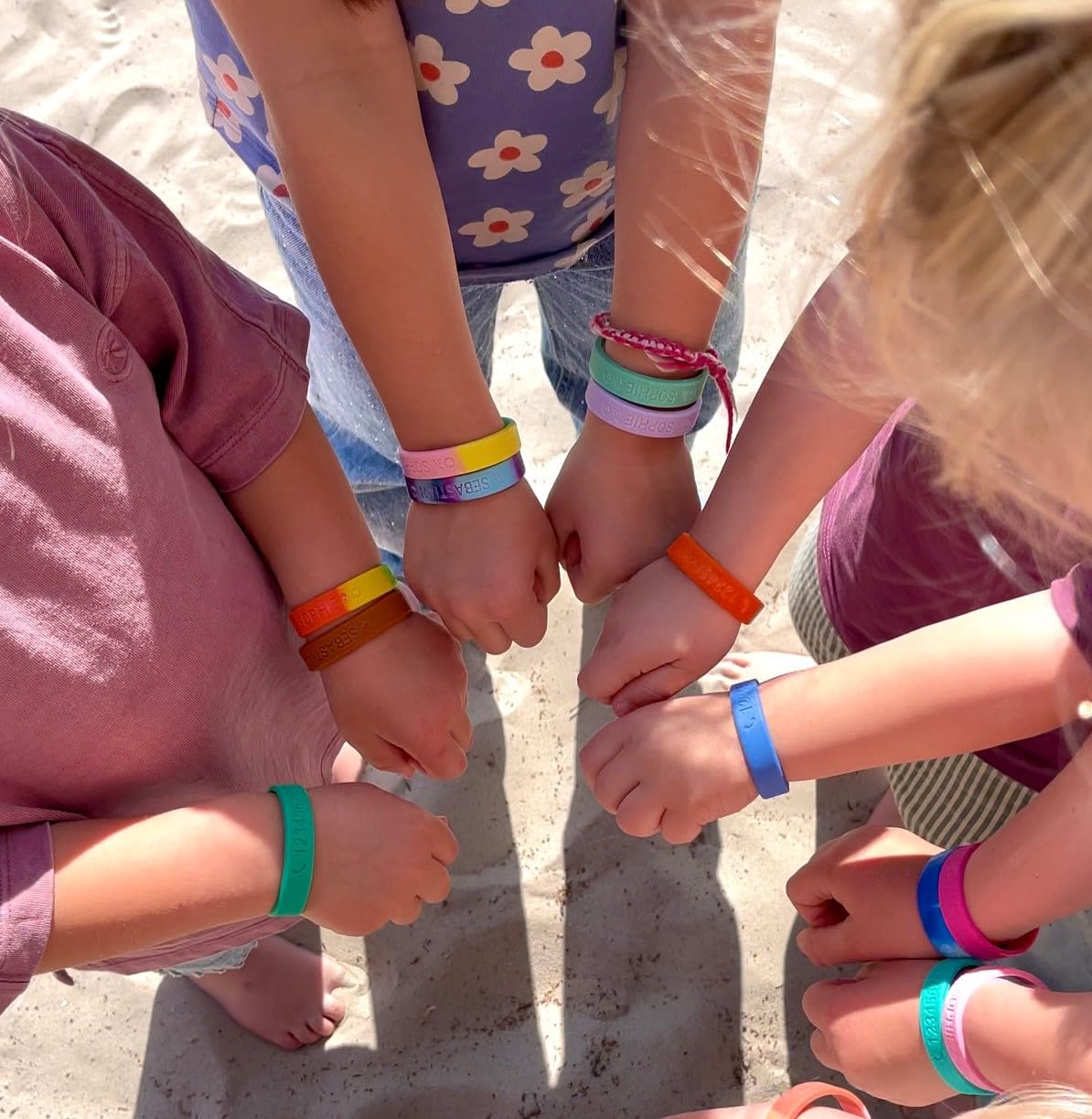 Pulsera SOS para niños y personas mayores – Personalizable – Pulsera de emergencia de silicona – Identificación médica – Resistente al agua