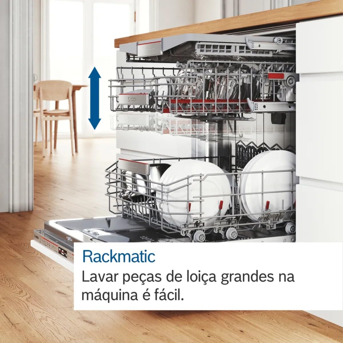 Bosch SMV4EAX28E Lavastoviglie Intelligente Serie 4, 60 Cm, Completamente Integrata, 13 Coperti, Home Connect, Silenziosa 42 DB, Prodotta In Germania