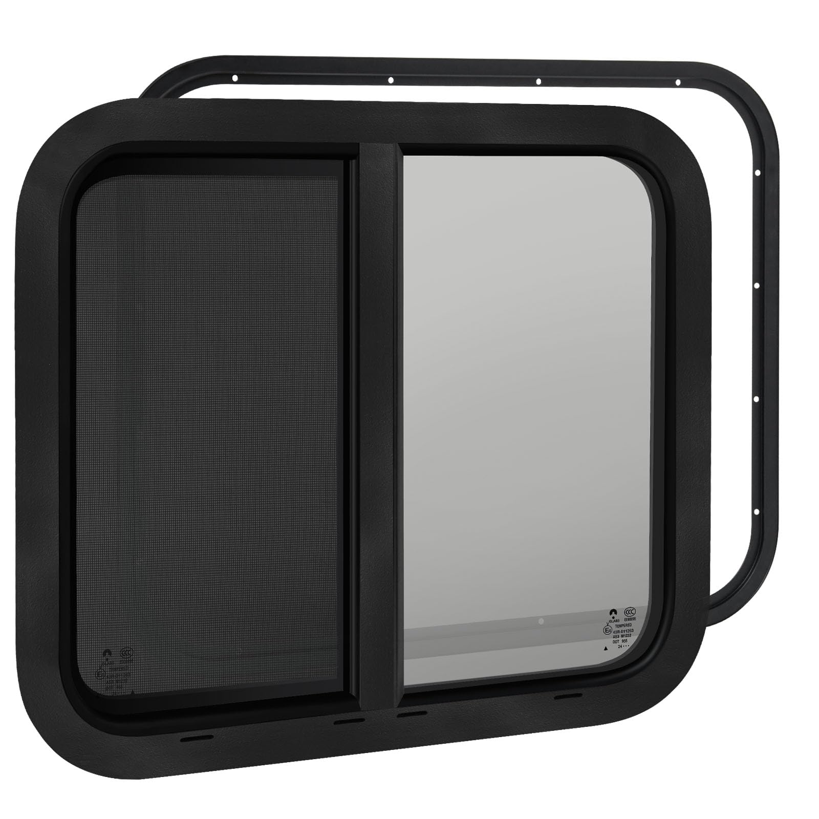 24"W x 15"H RV Windows for Cargo Trailer Camper,Tinted Horizontal Sliding