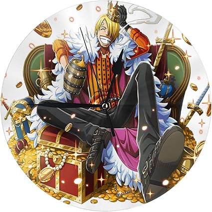 Amazon Co Jp 21新款 ワンピース 壁掛け時計 アヴリル ラヴィーン 芸術の壁時計 円形 ローマ数字 電池式 レコード時計 おしゃれ 連続秒針 静音 見やすい 大数字 玄関 モダン 北欧 木製 直径25cm ホーム キッチン