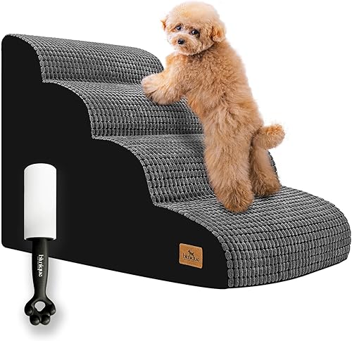 blunique Escaleras para perros para cama alta, rampas de 4 escalones para perros pequeños, escaleras para perros a la cama, escaleras para mascotas blunique Escaleras para perros para cama alta, rampas de 4 escalones para perros pequeños, escaleras para perros a la cama, escaleras para mascotas