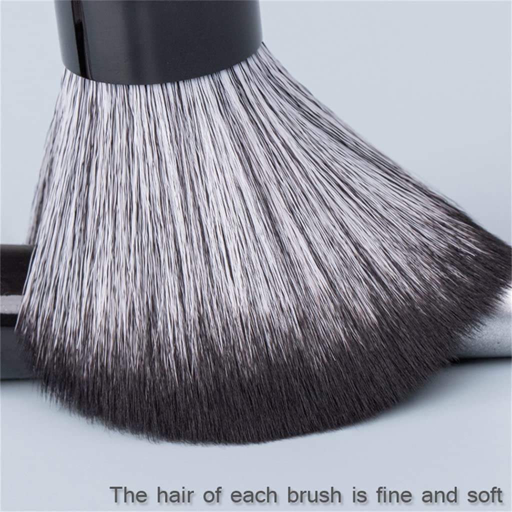 Cosmetic Brush- Black Silver Series Hair Soft Brushes-Beginner And Professional Beauty Tool-Make Up Pen