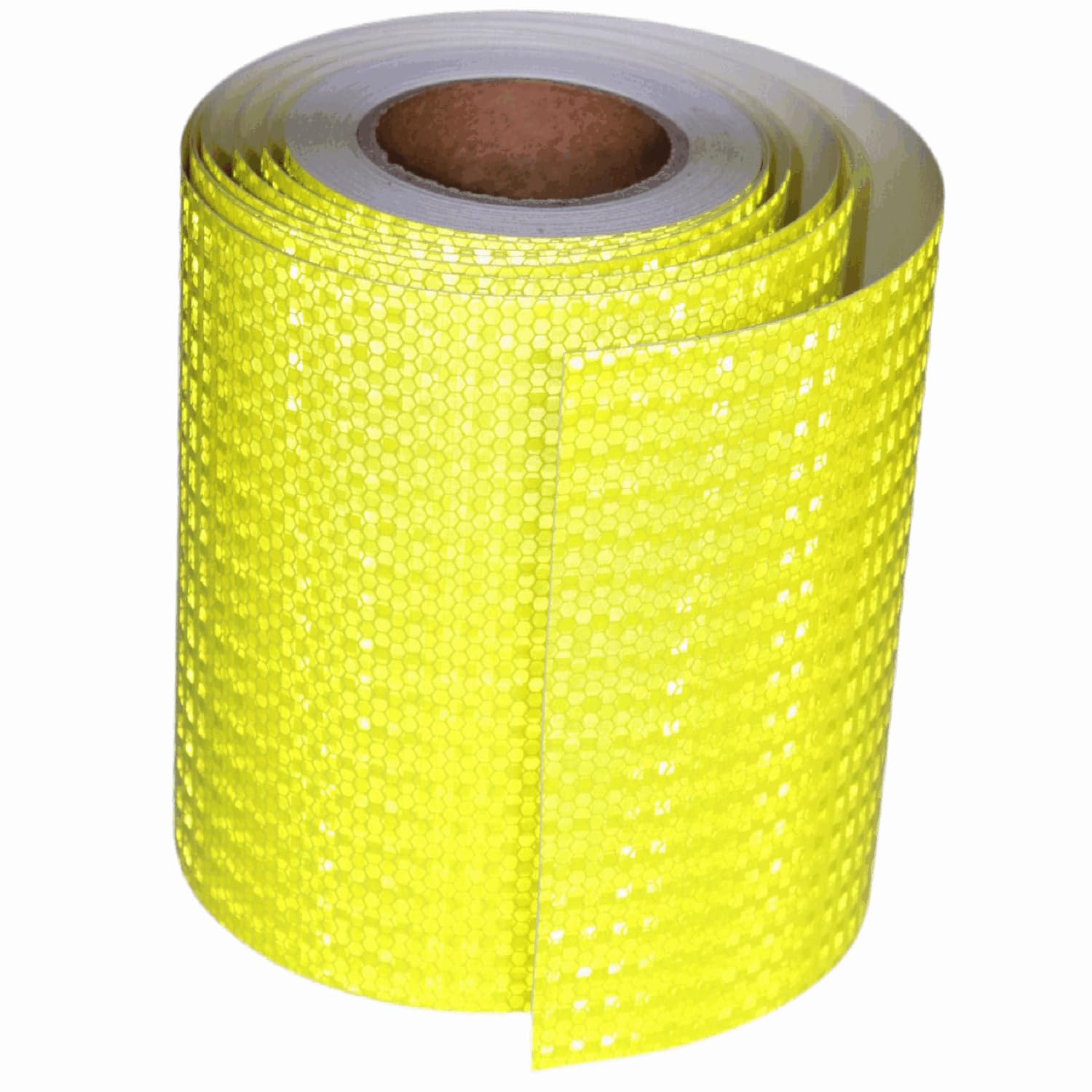 Fluorescent Reflective Tape 8 inch X 68 feet for Trucks, Extra Wide Reflector, Waterproof High Visibility Warning Safety Tape