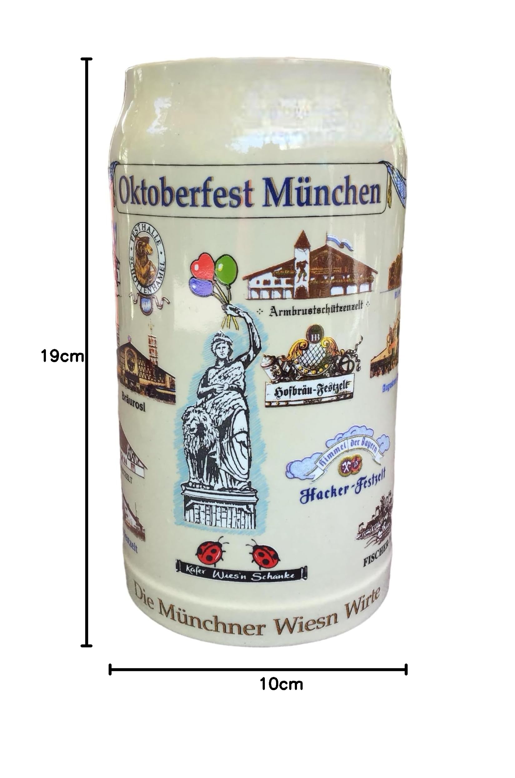 Boccale da collezione originale Oktoberfest 2002 Wiesn Wirtekrug in edizione limitata