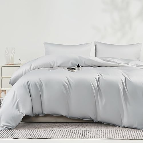 JELLYMONI Twin Duvet Cover Set, Rayon Derived from Bamboo, Cooling Duvet Cover -