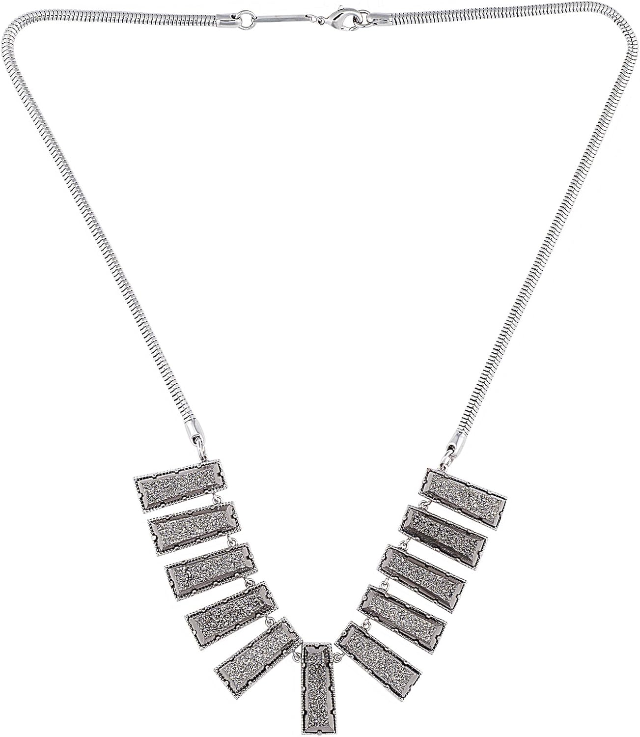 Kendra Scott Angelina Gray Druzy Bar Necklace