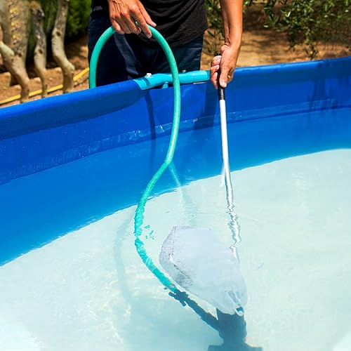 Miniatura 6 de Paquete de 10 bolsas de malla fina con cable de tracción y bloqueo, para aspiradora, suministro de piscina, bolsa de vacío de chorro de piscina para