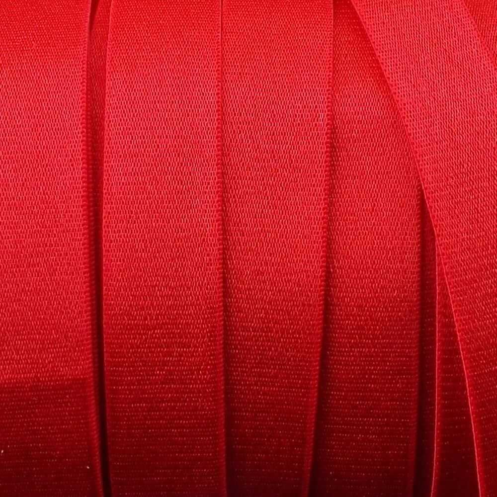 15mm Satin Elastic Soft Feel Lingerie Bra Strap 13 Colours BUY 1 2 4 Metres 902D, 08 Red, 2 Metres