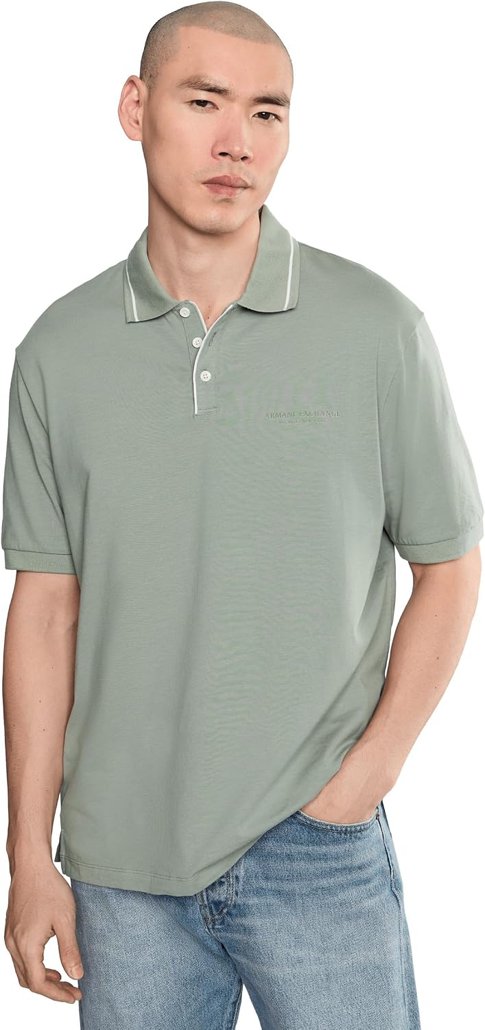 Armani Exchange Milano/New York Logo Polo Shirt