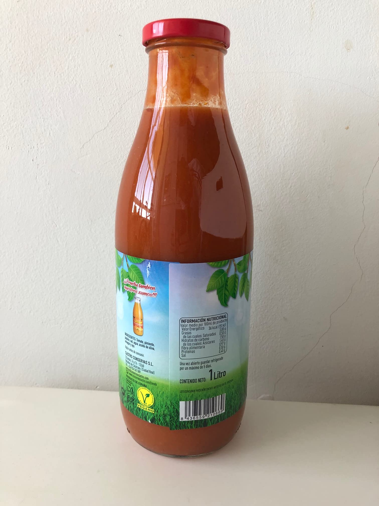 Gazpacho Andaluz Natural Artesano 1 Litro