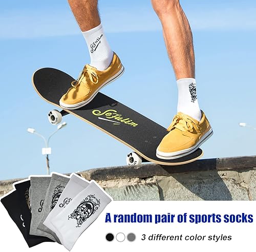 Miniatura 2 de Sefulim Monopatín completo de 31 x 8 pulgadas, 7 capas, arce canadiense, doble patada, cóncavo, crucero, patineta para niños, niñas, adolescentes,