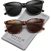Myiaur Polarized Sunglasses Women UV Protection | 2 Pack Trendy Oversized Sun Glasses Complements Various Face Shapes, Ideal For Travel, Driving &amp;Daily Outing