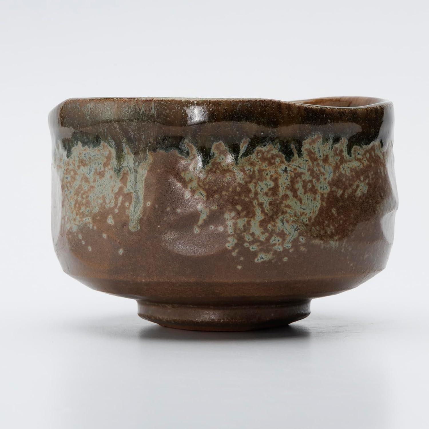 Mino Pottery 505-29 Matcha Bowl, Green Glaze, Green Glaze, Made in Japan