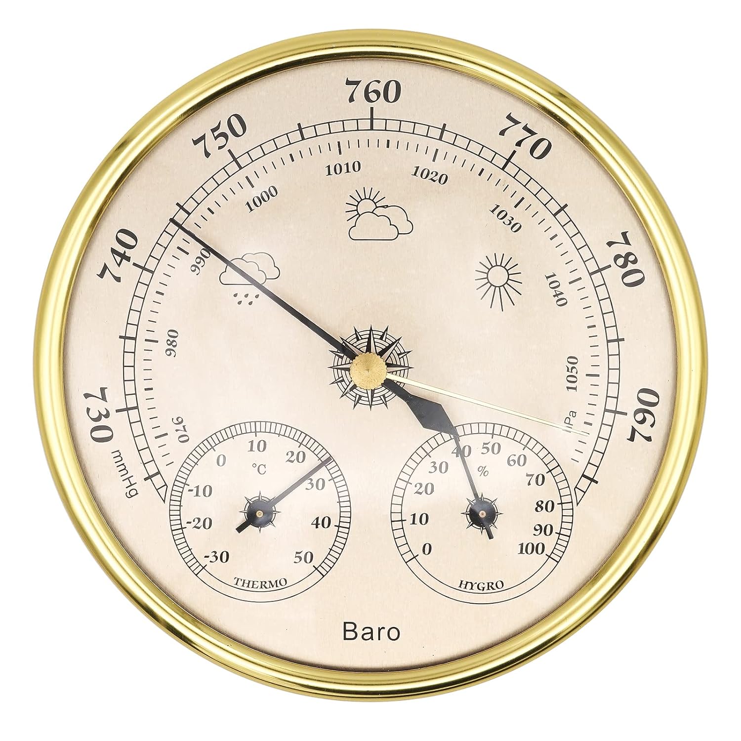 MINYULUA Outdoor Barometer Thermometer Hygrometer 3 in 1 Weather