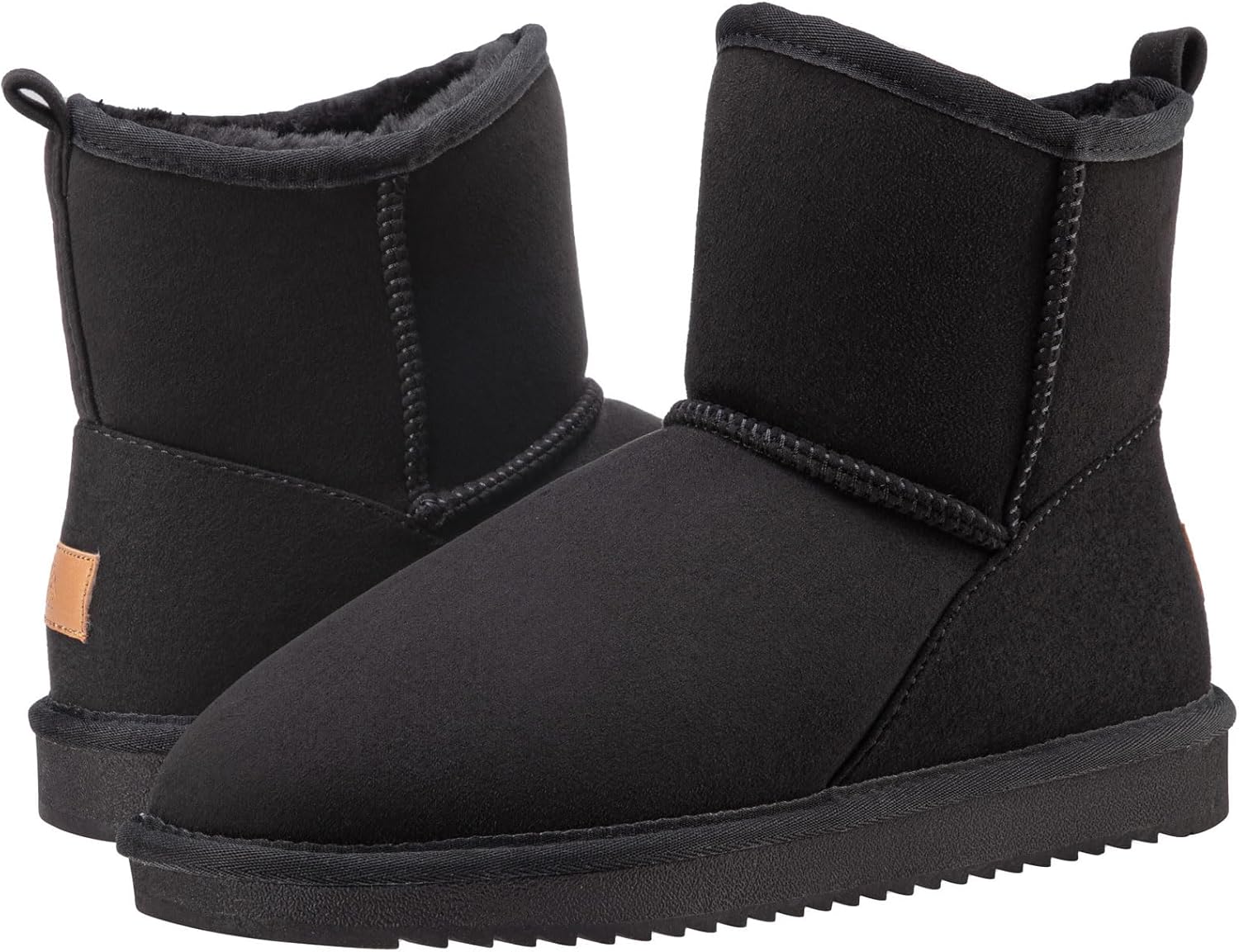 CAMEL CROWN Mens Fur Snow Boots Slip on Winter Boots Mid Calf House Slippers Boots Short Mini Boots for Men - Image 7