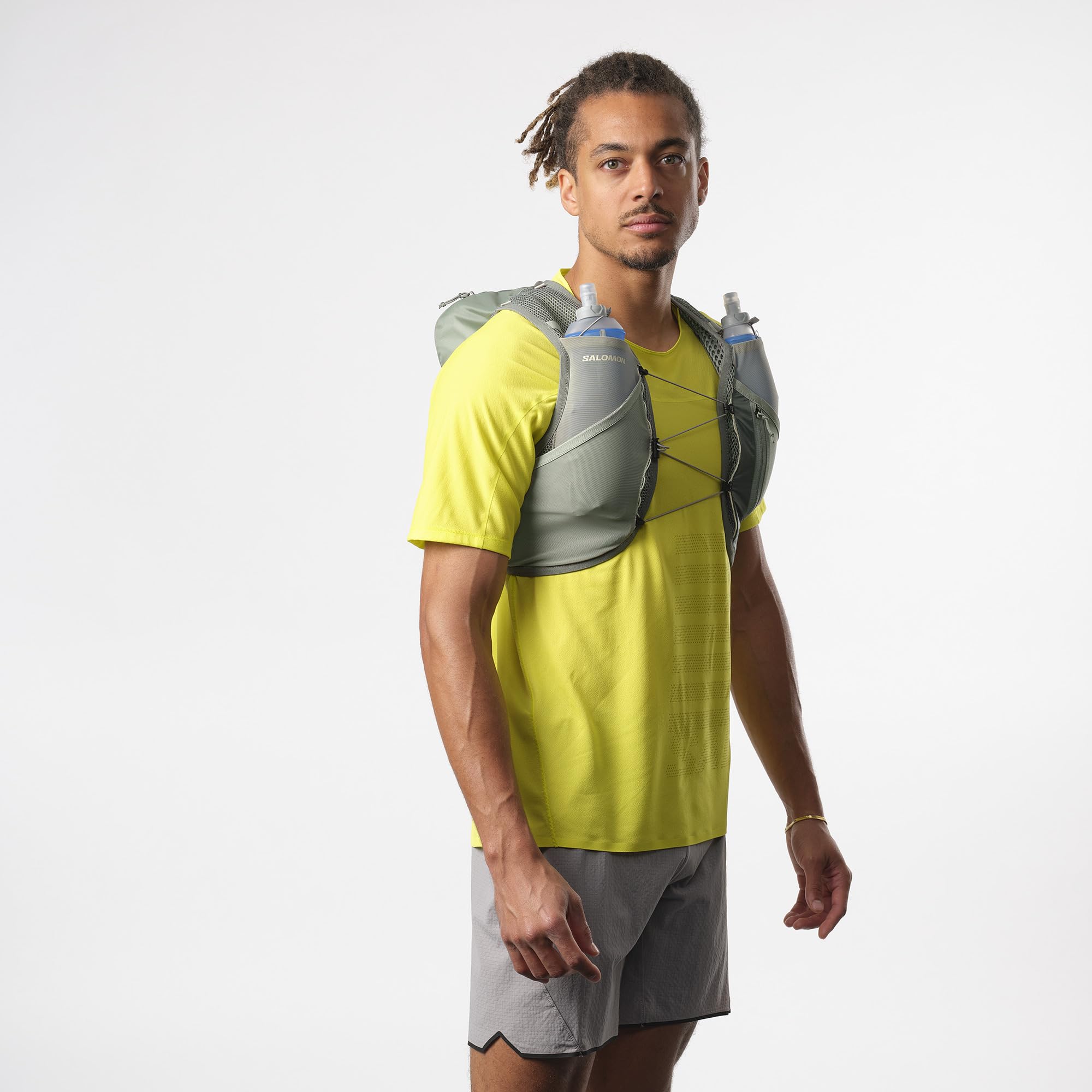 Salomon Active Skin 8 No Flasks Gilet da Corsa, Idratazione Trail Running Escursionismo MTB