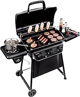 Vista 8 de Char-Broil® Serie Clásica™ Parrilla de gas propano con 3 quemadores con quemador lateral con convección de acero inoxidable - 463773817-P2