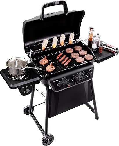 Miniatura 8 de Char-Broil® Serie Clásica™ Parrilla de gas propano con 3 quemadores con quemador lateral con convección de acero inoxidable - 463773817-P2
