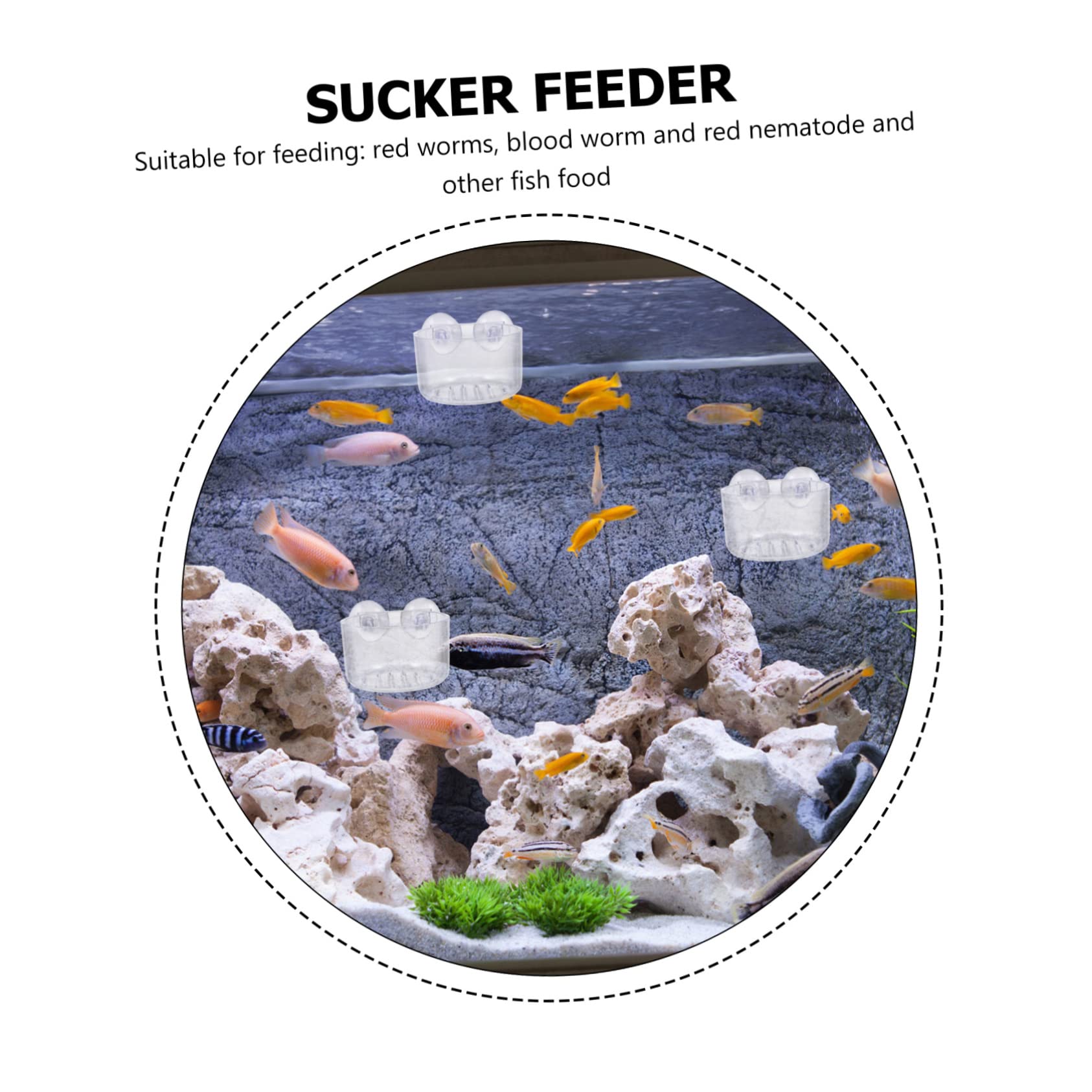 FRCOLOR 16piezas Taza Roja para Comedero De Peces Recipiente De Alimentación Compatible Acuarios