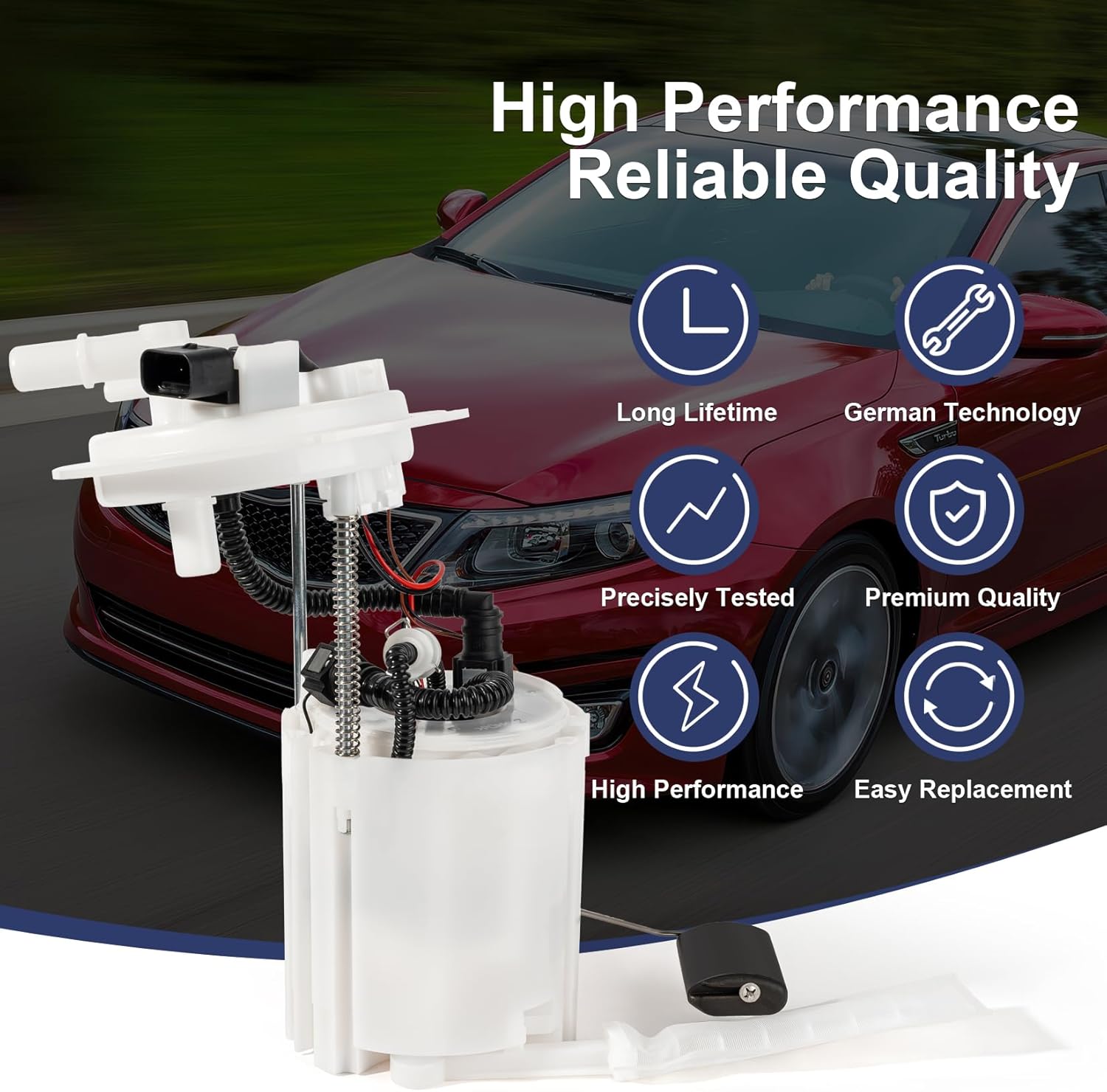Electric Fuel Pump Module Assembly Compatible with 2011-2014 Hyundai Sonata 2012-2015 Kia Optima L4 2.4L GAS Replace E9120M VANBOL0112 with Sending Unit Pressure Sensor (Standard Version) - Image 4