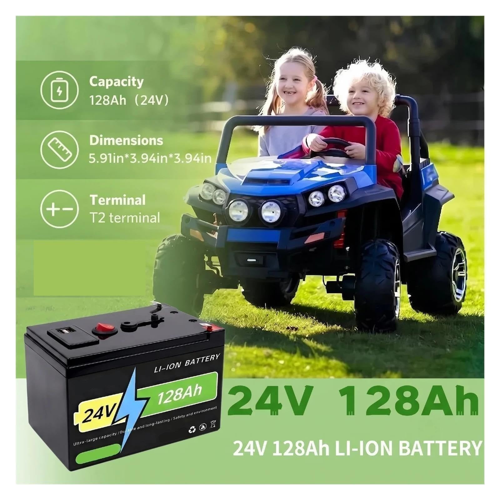 Batería LiFePO4 24V 128Ah 108Ah 88Ah For Luces Domésticas