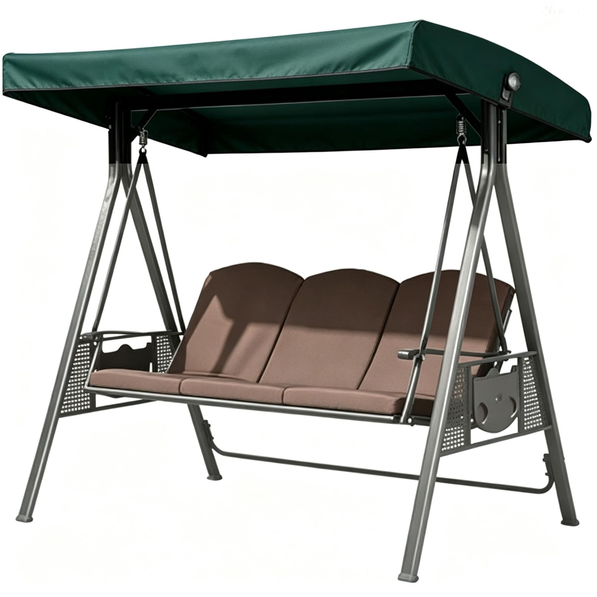 Telo Copri Altalena Esterno 2 3 Posti Impermeabile | Tessuto poliestere 600D, giardino terrazza, protezione sole pioggia, facile pulizia(Green,76.8 x 46.5 x 9.8 x 7.1in)