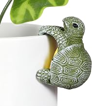 Climbing Tortoise Plant Pot Hanger Resin Hanging Turtle Statue Plant Decorations for Pots Turtle Figurines Flower Pot Hanger Turtle Figurines for Home Garden Ornaments Fence Balcony
