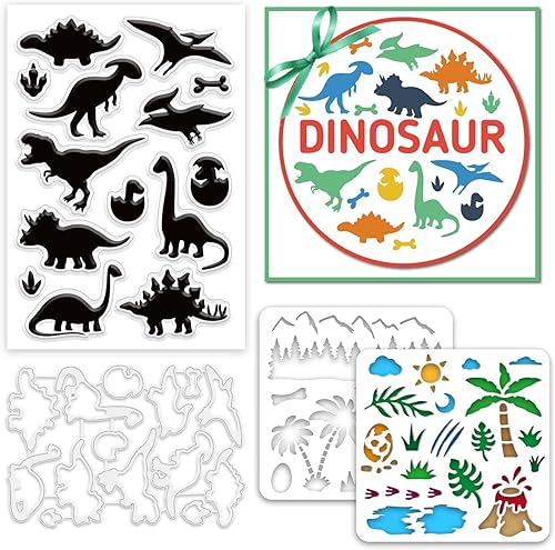 Miniatura 8 de INFUNLY Sellos Transparentes de Fondo de Esqueleto para Hacer Tarjetas, Conjuntos de Sellos y Troqueles de Halloween, Calavera, Flores, Hojas