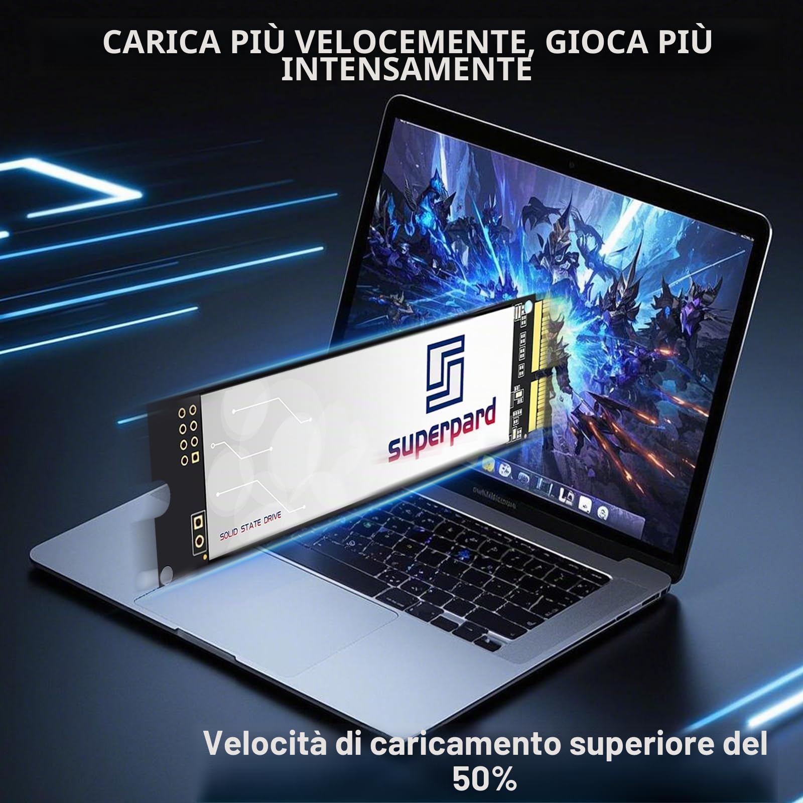 SSD 1TB M.2 NVMe Unità a Stato Solido Interno per MacBook Air A1465 A1466 (2013-2015, 2017), MacBook Pro A1398 A1502 (2013-2015), iMac (2013-2017), Mac Pro (2013),Mac Mini (2014)...