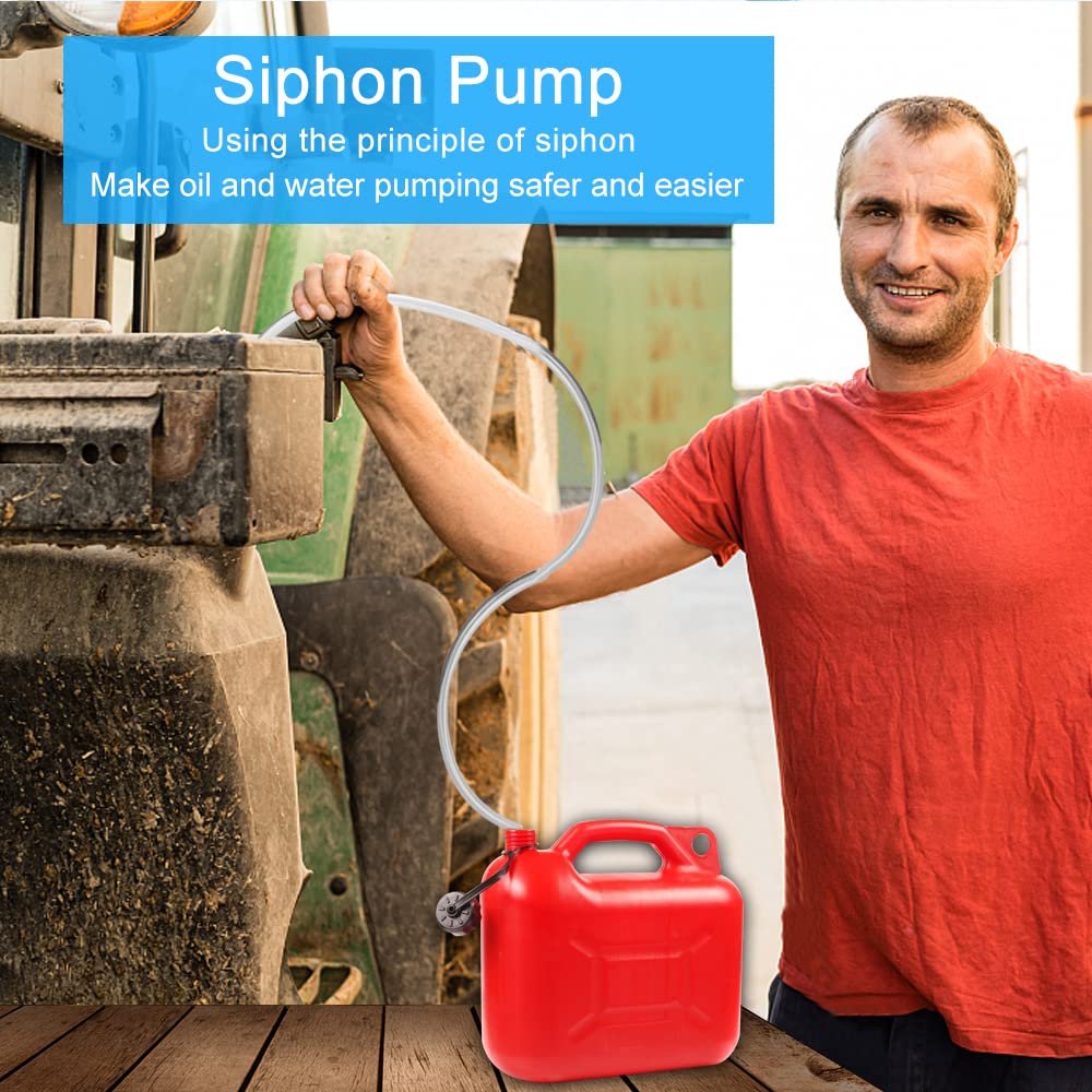 Pompa A Sifone Automatica 2.5 Metri | Per Travaso Benzina, Diesel, Acqua | Tubo In PVC - Foto 9