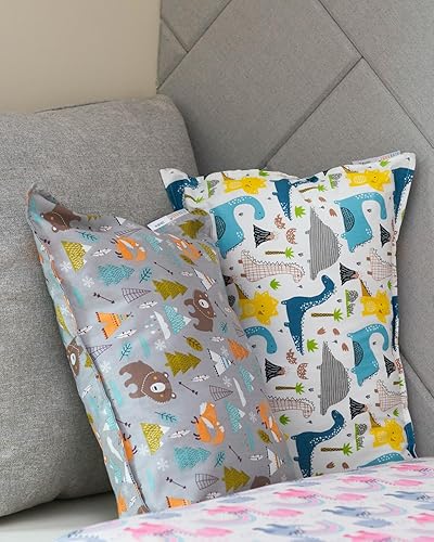 Miniatura 6 de ALVABABY Paquete de 2 fundas de almohada de algodón orgánico para niños pequeños, fundas de almohada para niños de 13 x 18 pulgadas o 12 x 16