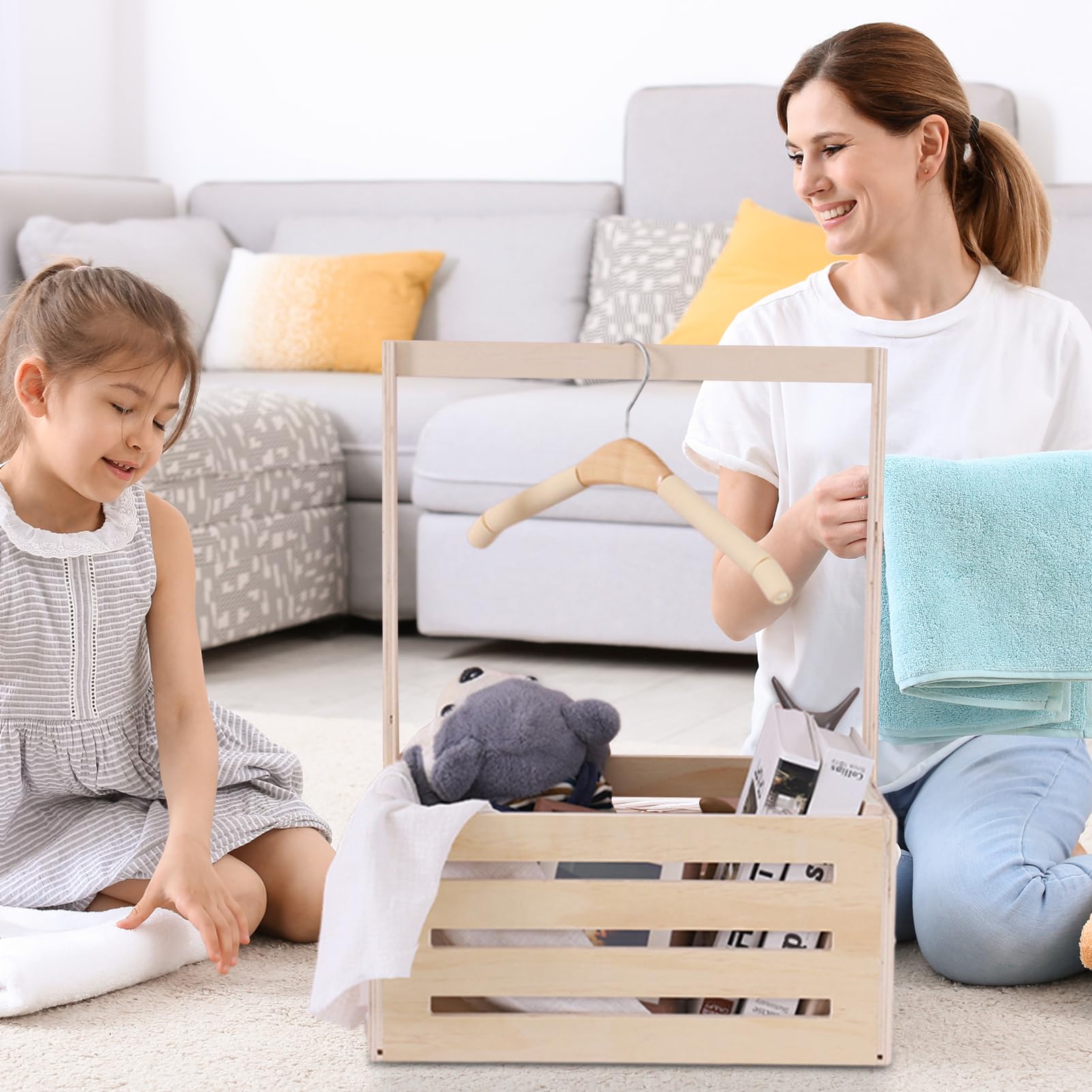 clóset de madera para baby shower, cesta para regalos de baby shower, clóset de ducha multifuncional de madera para función y valor, cesta de regalo para padres nuevos