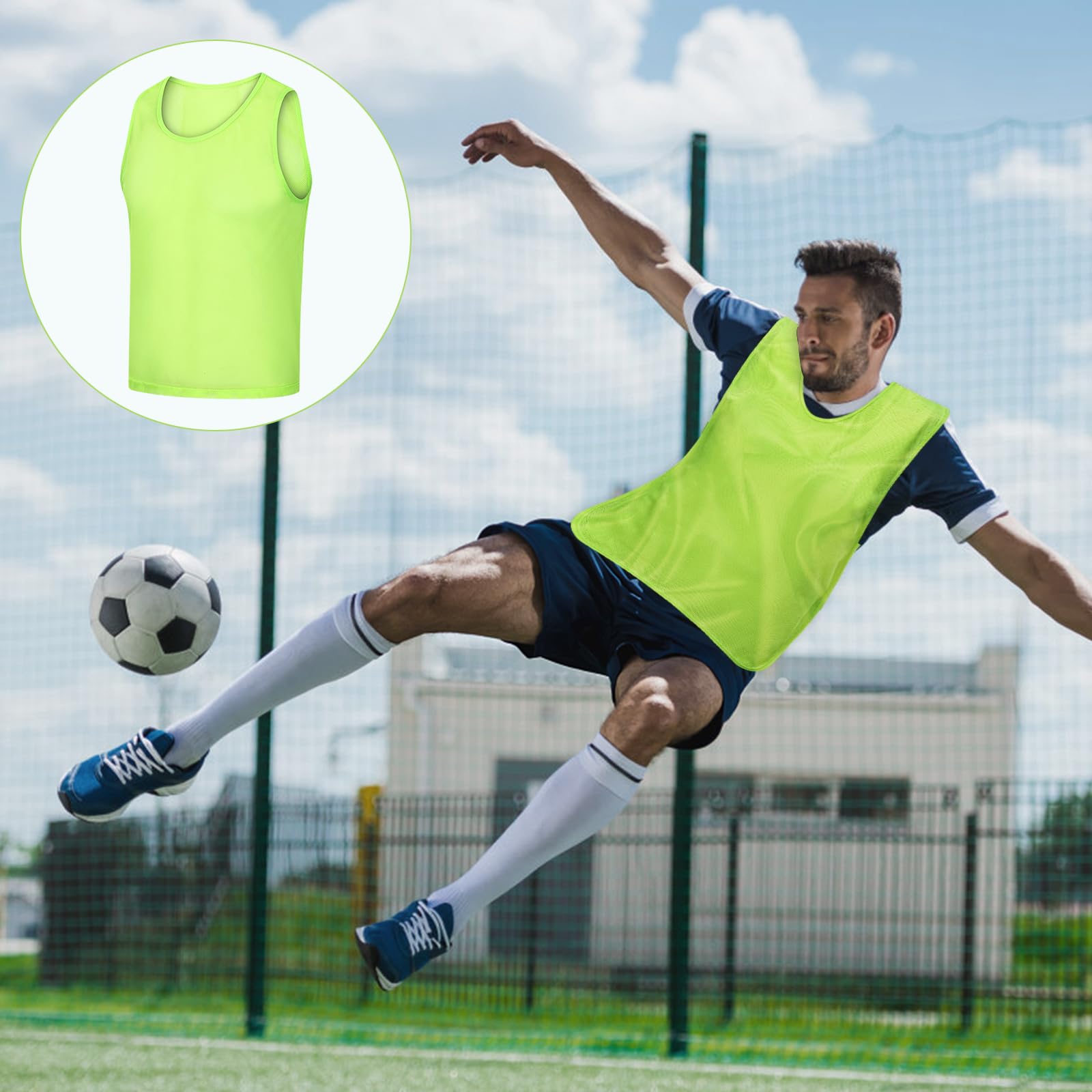 6 Pezzi Casacche da Calcio Pettorine Adulti, Pettorine per Allenamento a Squadre, Gilet da Calcio Confezione, Bavaglini da calcio Nylon Mesh, Bavaglini Sportivi per Calcio Donna Uomo