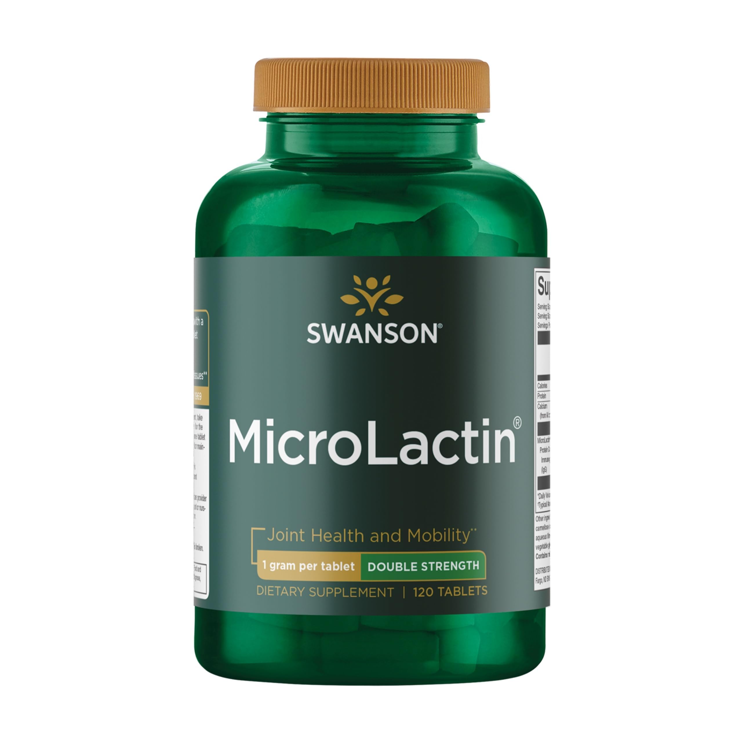 Swanson Microlactin Double Strength 1000 mg, 120 Tablets 120 Count (Pack of 1)