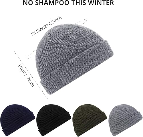 Vista 6 de SATINIOR Gorro de pescador unisex con borde enrollable, 4 piezas