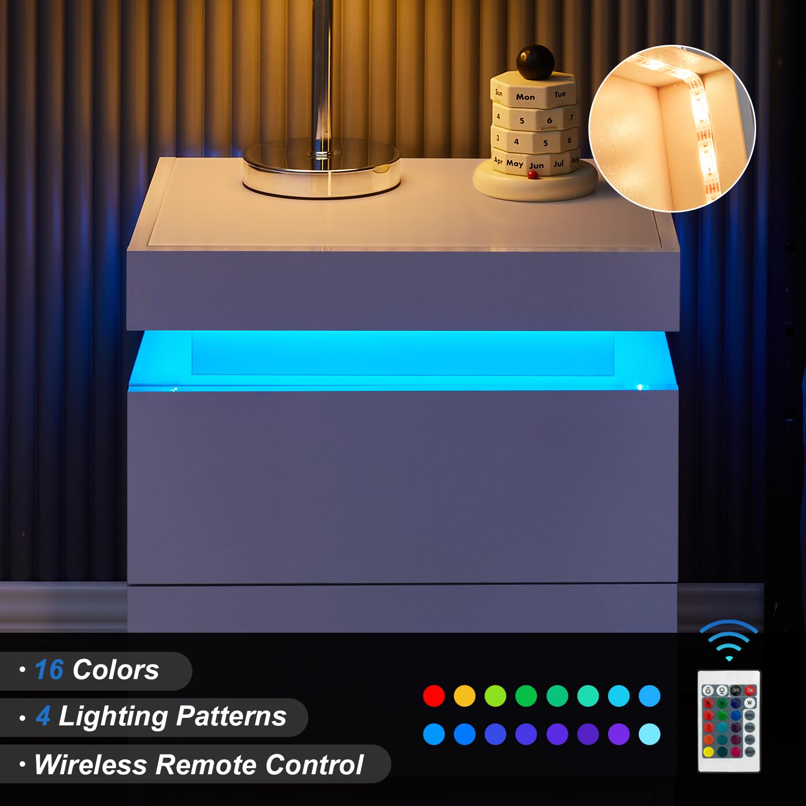 Nouveau Premium sense LED table de chevet 3 tiroirs vanité pour chambre Nouveau Premium sense LED table de chevet 3 tiroirs vanité pour chambre
