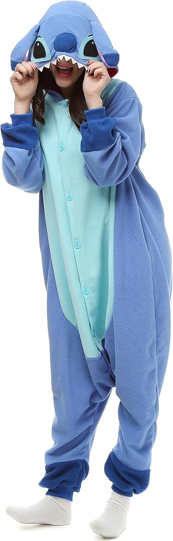 Wishliker Adult Onesie Animal Pajamas Halloween Cosplay Costumes Party Wear