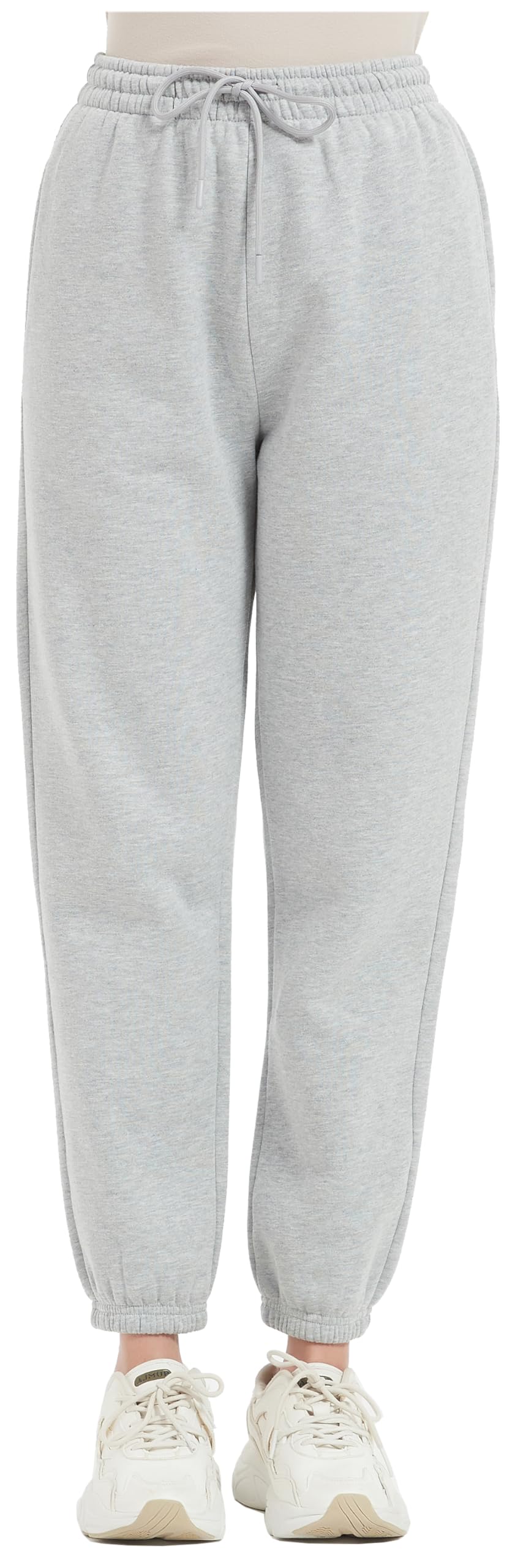 Tronjori Womens High Waisted Pull on Baggy Fleece Lined Sweatpants Fall Winter Athletic Joggers Lounge Trousers Cinch Bottom