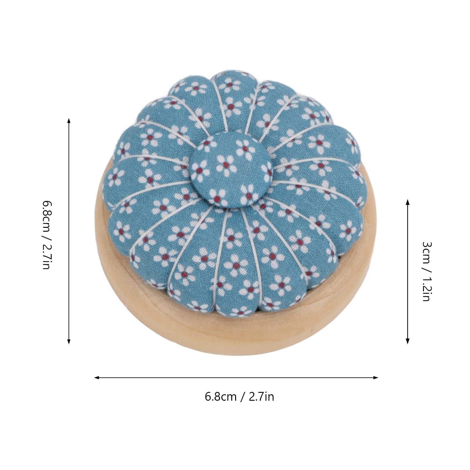 Coussin à Épingles à Broder En Bois - Diamètre 7 Cm - Style Japonais - Multicolore - Accessoire Couture, Broderie - Cadeau Créatif - 3