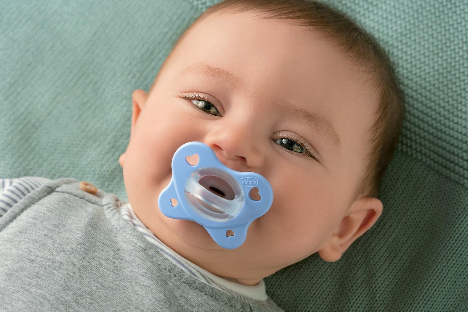 Chicco Gommotto Dual Soft, Ciuccio in Silicone 2-6 Mesi, Bicolore, Set di Gommotti con Doppia Morbidezza, Supportano la Respirazione e Favoriscono il Corretto Sviluppo della Bocca, 2 Pezzi, Bimbo