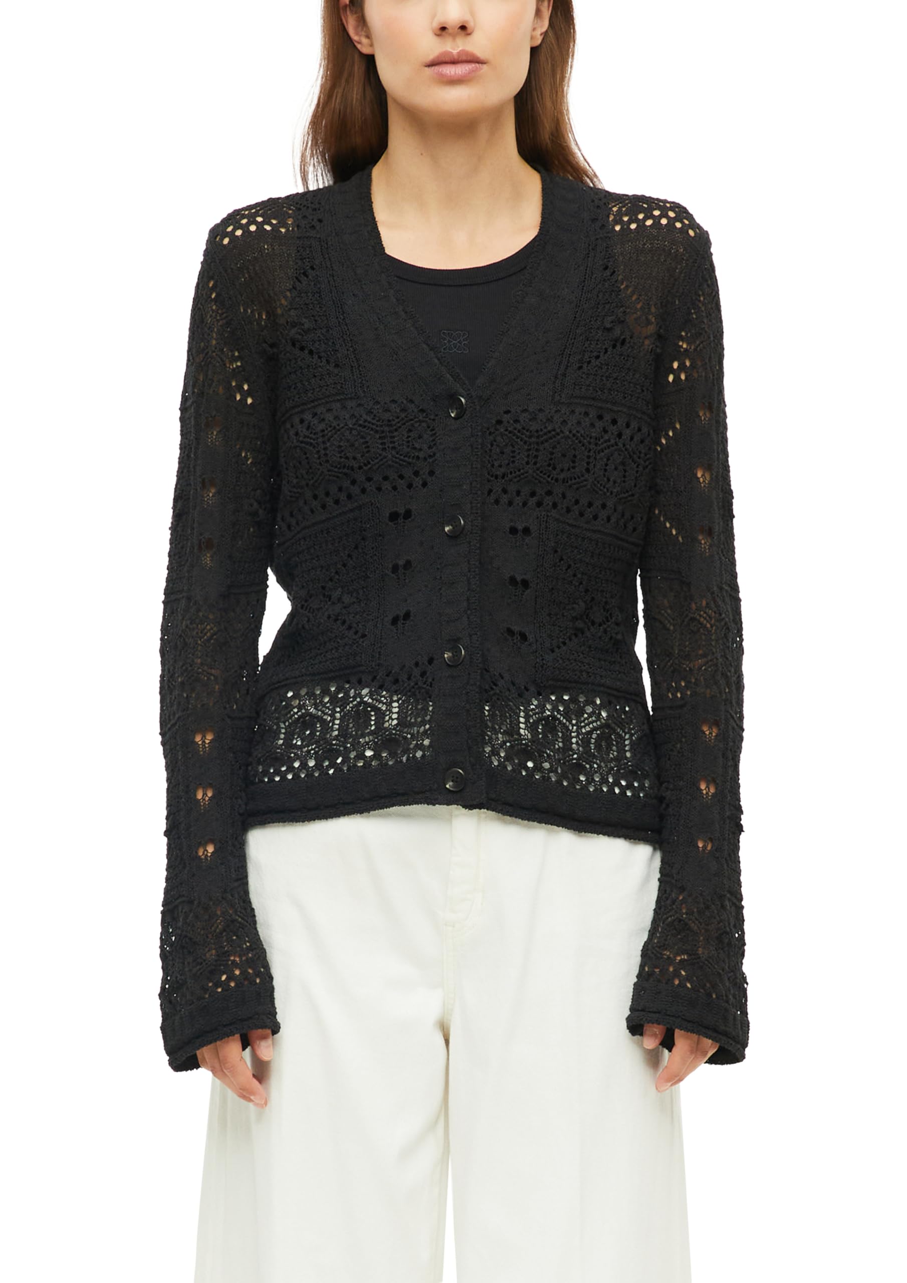 s.Oliver Women's 2178514 Cardigan 3/4 Sleeve (Pack of 1), Black, 20