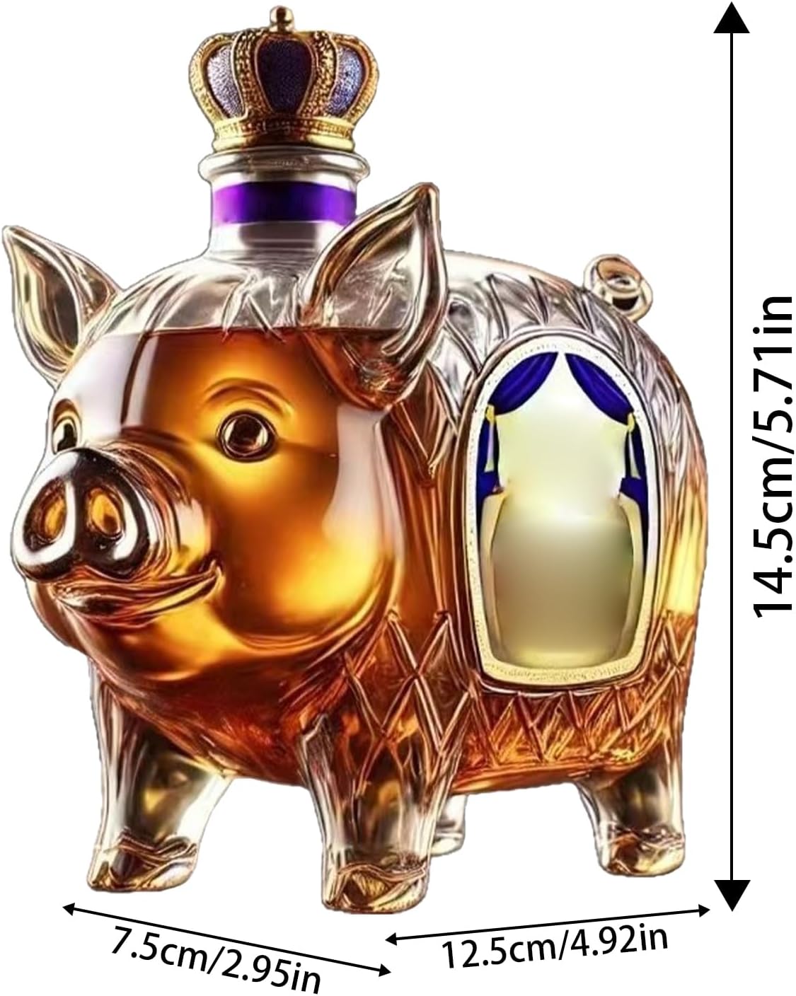 Animal Wine Decanter Decorative Creative Table Statue Empty Liquor Bottle