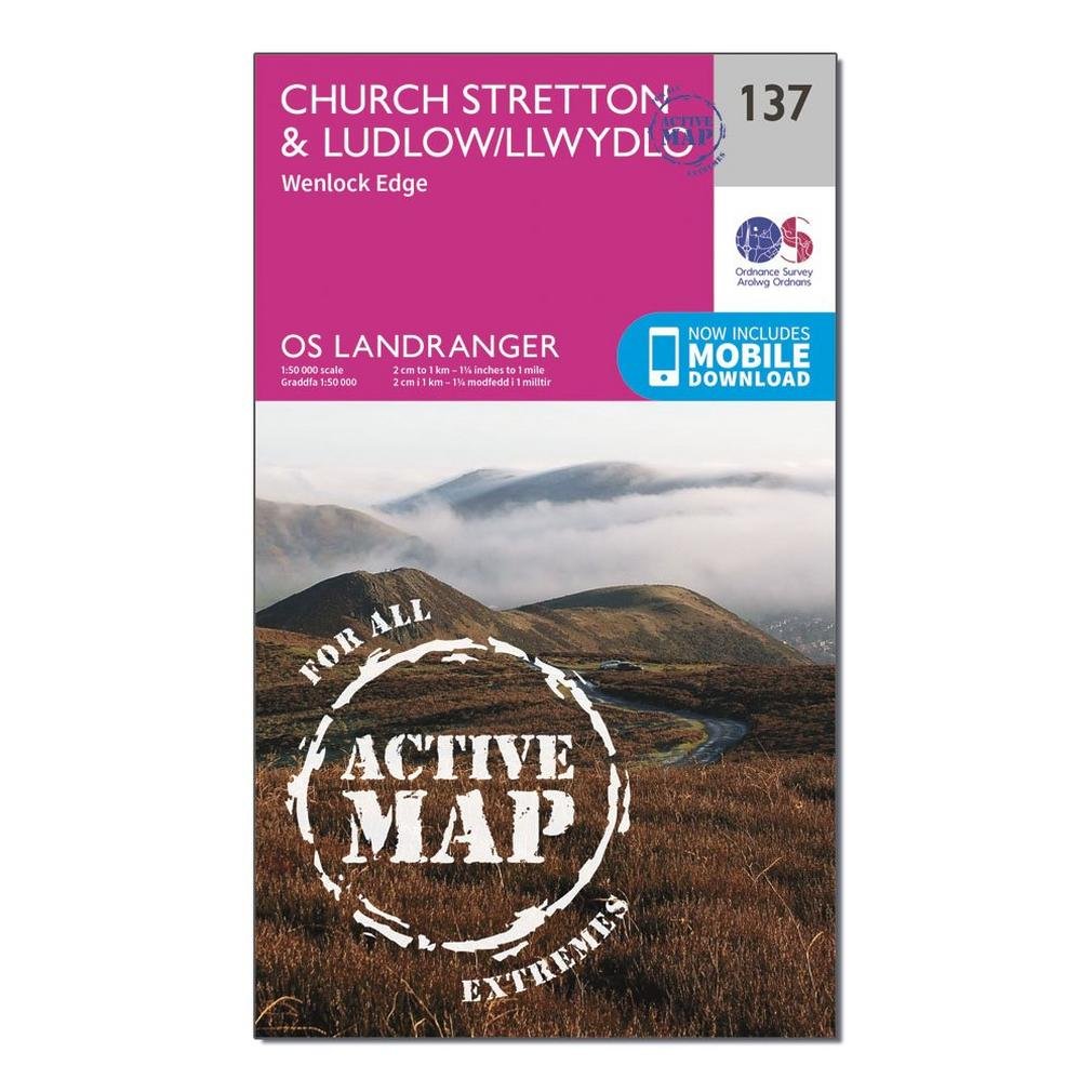 Church Stretton & Ludlow/Llwydlo Map | Weatherproof | Wenlock Edge | Ordnance Survey | OS Landranger Active Map 137 | England | Walks | Cycling | Days Out | Maps | Adventure