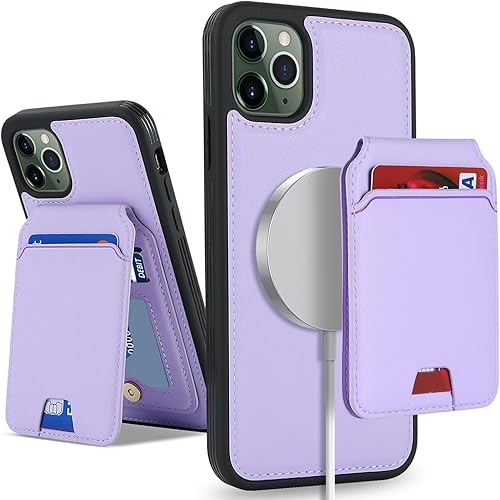 Miniatura 8 de Funda para iPhone 11 Pro con tarjetero de crédito, para iPhone 11 Pro, funda de cuero para mujer, compatible con mag Safe Wallet desmontable 2 en 1