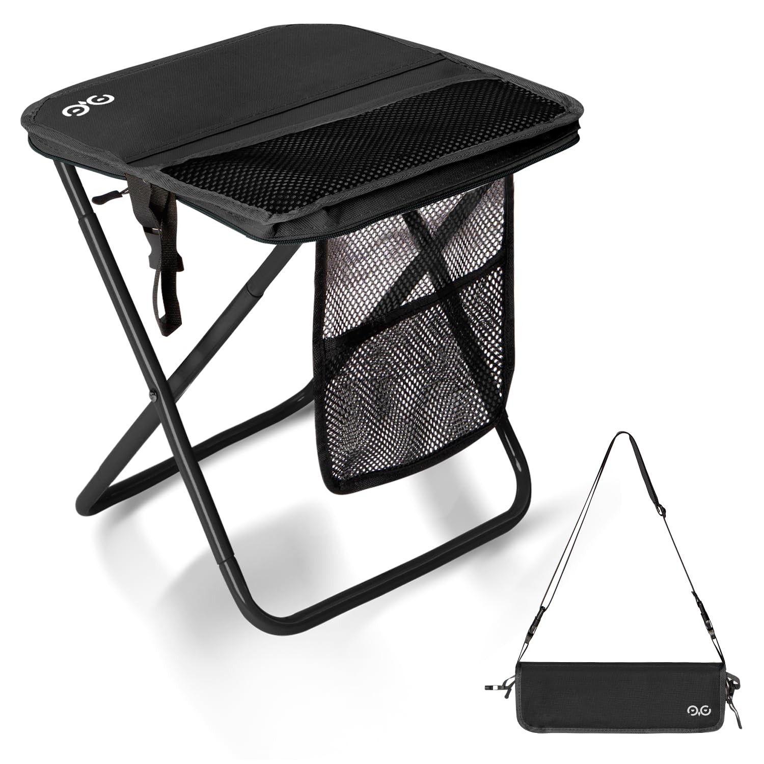 CAMDOOR Sgabello pieghevole portatile, sgabello pieghevole da 40,6 cm